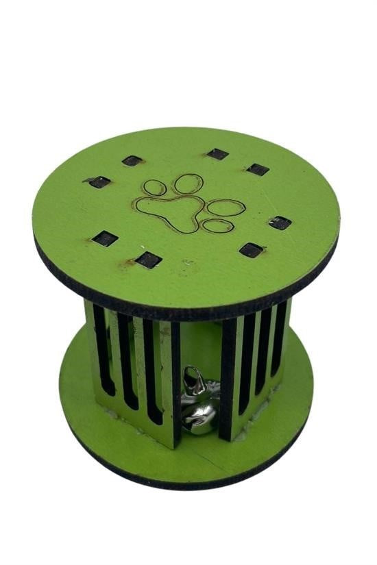 BUFFER®  Mini Silindir Eğlenceli Renkli Sağlam Küçük Pati İzi Şekilli Kedi Oyuncağı - UcuzaGeliyor