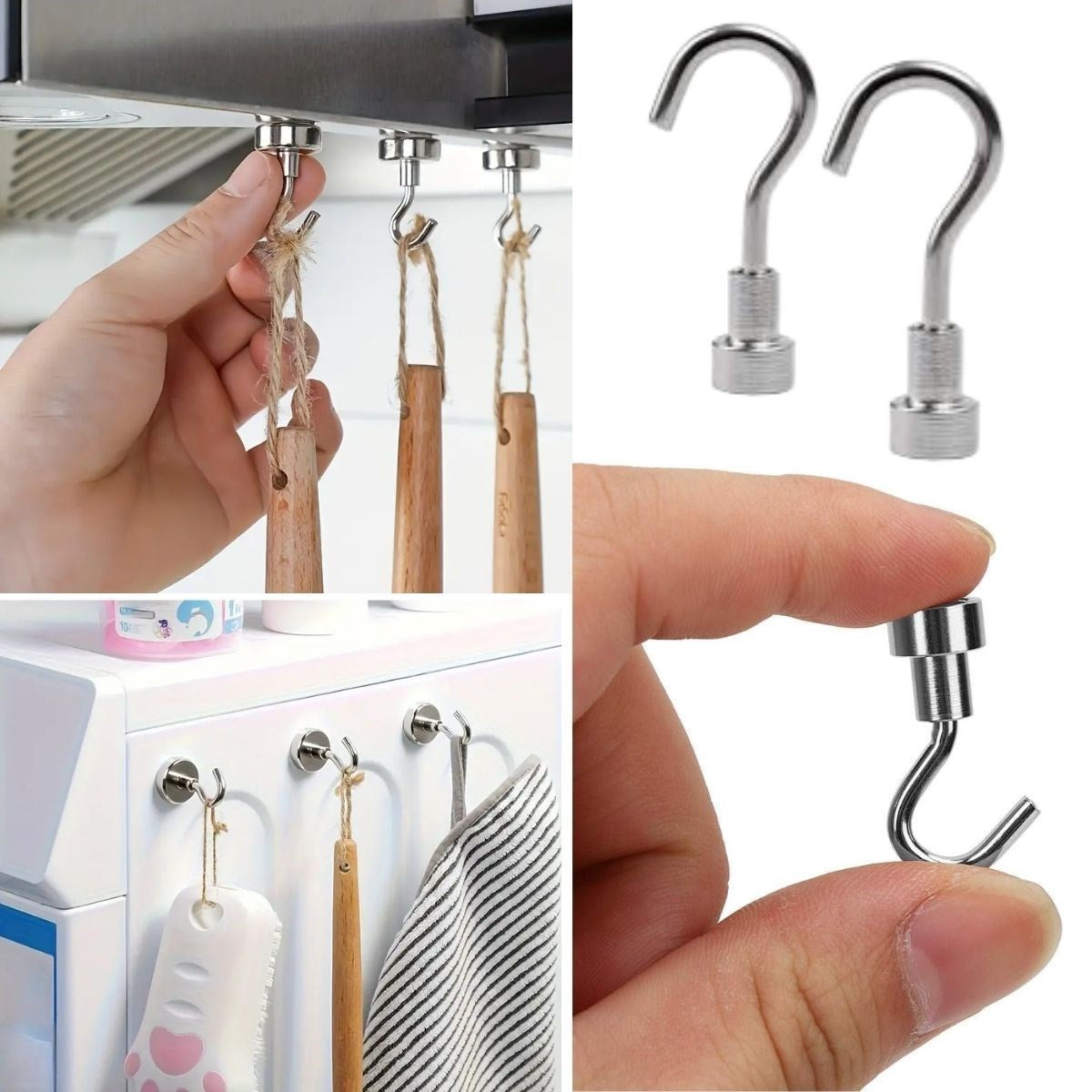 GENEL® Güçlü Manyetik Mutfak,Banyolar İçin Çok Amaçlı 2'li Magnet Askı - UcuzaGeliyor