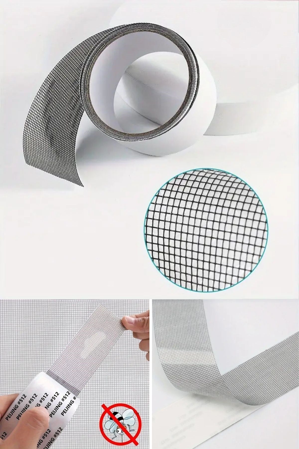 BUFFER® Güçlü Yapışkanlı Pencere Tamir Bandı, Böcek Önleyici Yama Bandı 2 mt x 5 cm