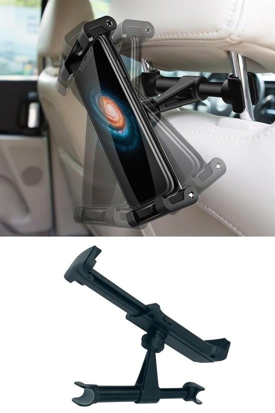 GENEL® Oto Koltuk Arkası Telefon Tablet Tutucu Ayarlanabilir 360 Derece Dönebilen Pratik Stand - UcuzaGeliyor