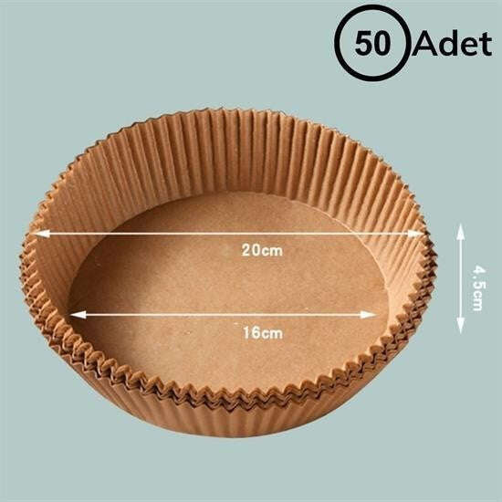 50 Adet Air Fryer Pişirme Kağıdı Tek Kullanımlık Hava Fritöz Yağ Geçirmez Yapışmaz Tabak Model - UcuzaGeliyor
