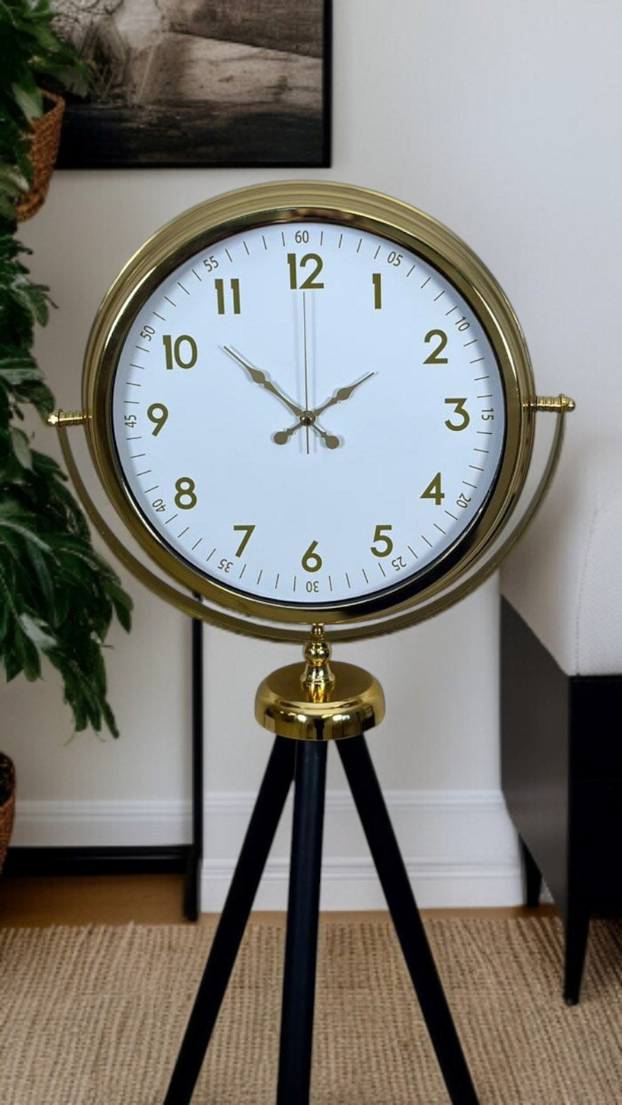 Zentime Heritage Gold Zarif Tripod Ayaklı Saat