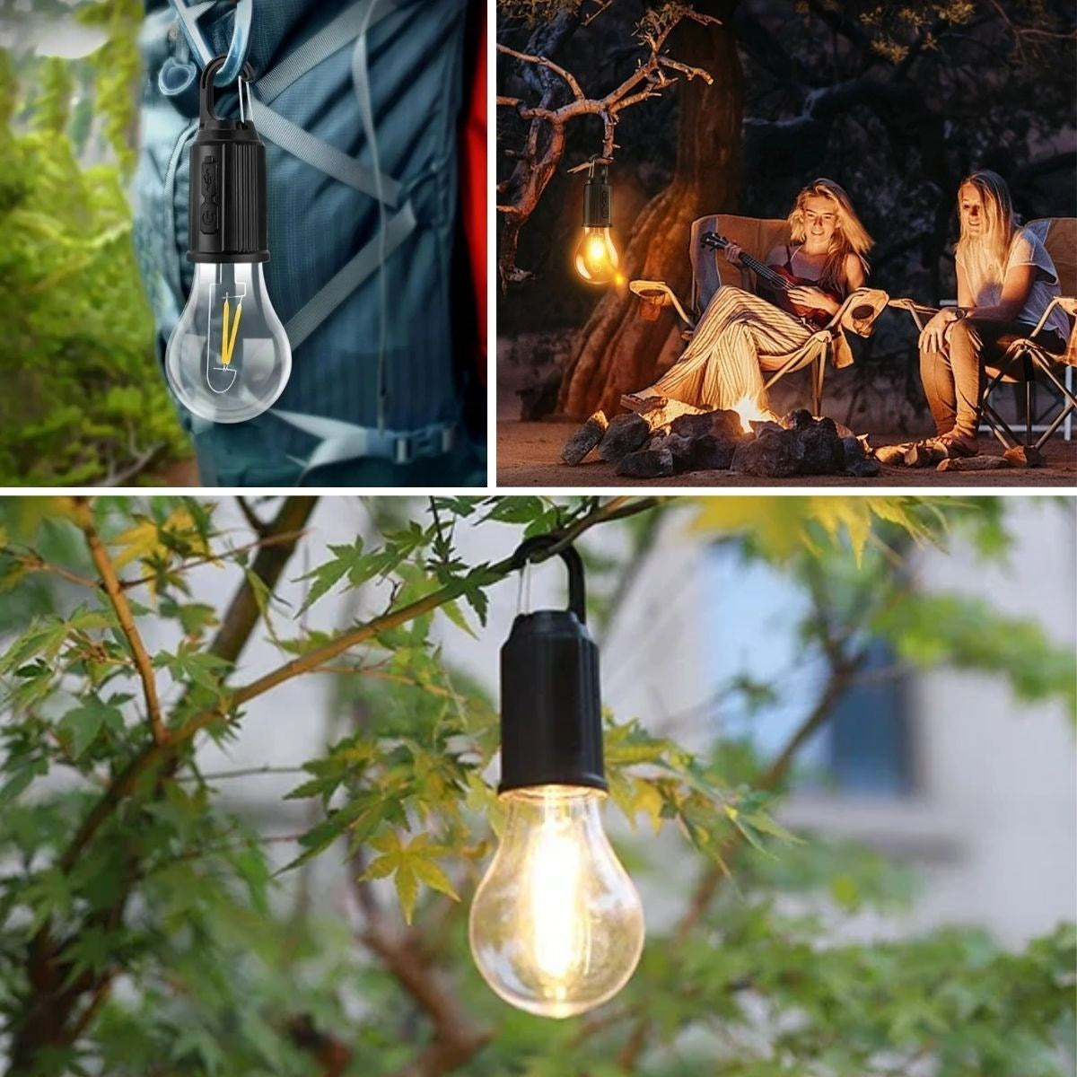 BUFFER® Şarj Olabilen 3 Farklı Mod LED'li Kendiliğinden Asma Kancalı Kamp,Dış Cephe Lambası - UcuzaGeliyor