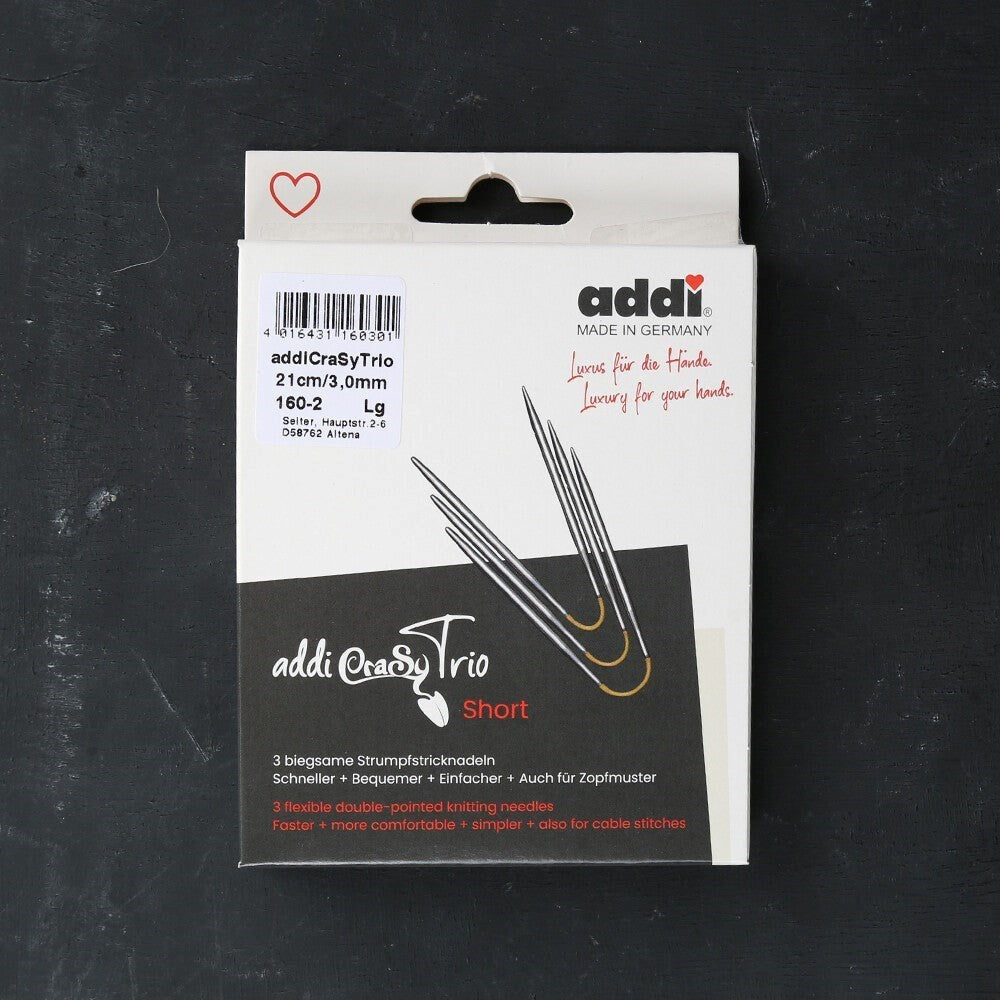 Addi CrasyTrio 3 lü 3 Mm 21 Cm Misinalı Çorap Şişi