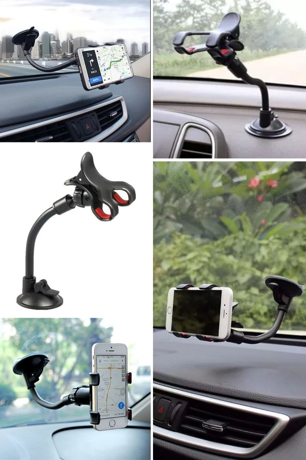 GENEL® Akrobat Cama Sabitlenen Güçlü Vakumlu 360 Derece Dönen Tüm Modellere Uyan Oto Telefon Tutucu - UcuzaGeliyor