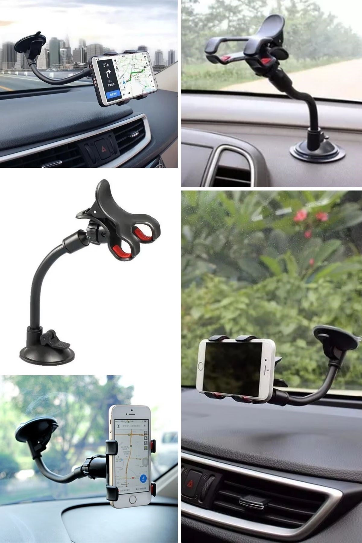 GENEL® Akrobat Cama Sabitlenen Güçlü Vakumlu 360 Derece Dönen Tüm Modellere Uyan Oto Telefon Tutucu - UcuzaGeliyor