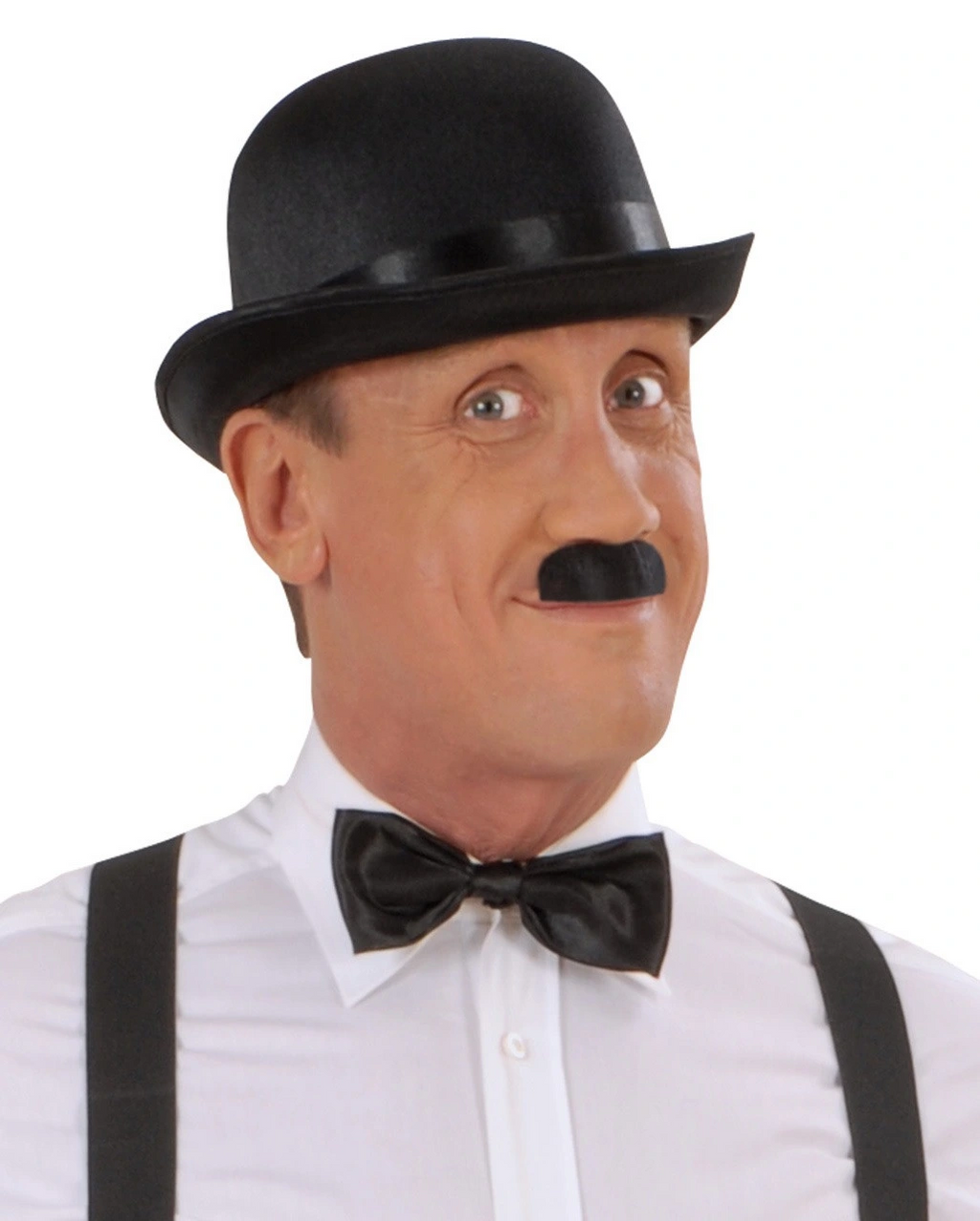 Charlie Chaplin Stil Yetişkin Şapkası - Siyah Melon Parti Şapkası