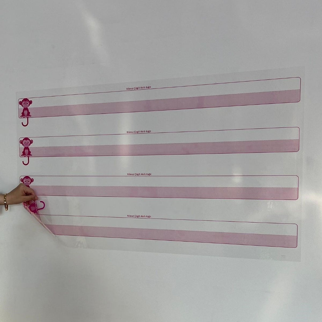 GENEL® Kılavuz Çizgili Akıllı Kağıt Yazı Tahtası Duvarda İz Bırakmaz Statik Yeni Müfredata Uygun 100x56cm - UcuzaGeliyor