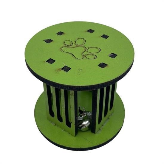 BUFFER®  Mini Silindir Eğlenceli Renkli Sağlam Küçük Pati İzi Şekilli Kedi Oyuncağı - UcuzaGeliyor