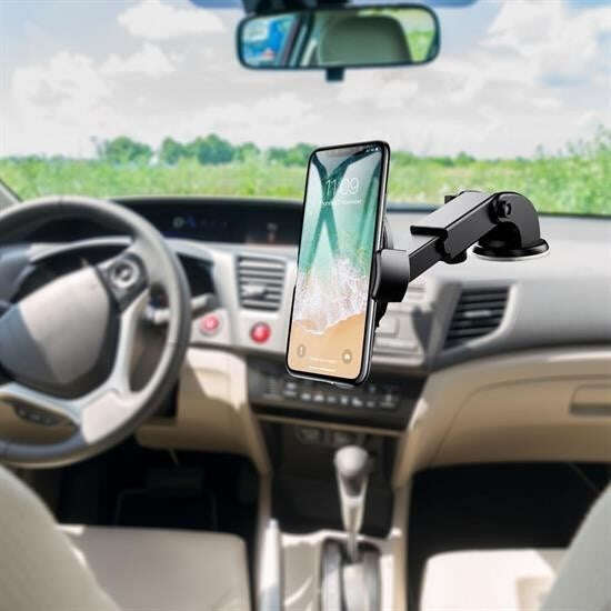 GENEL® 360 Derece Dönen Torpido Üstü Uzunluk Ayarlamalı Vantuzlu Teleskopik Araç Telefon Tutucu - UcuzaGeliyor
