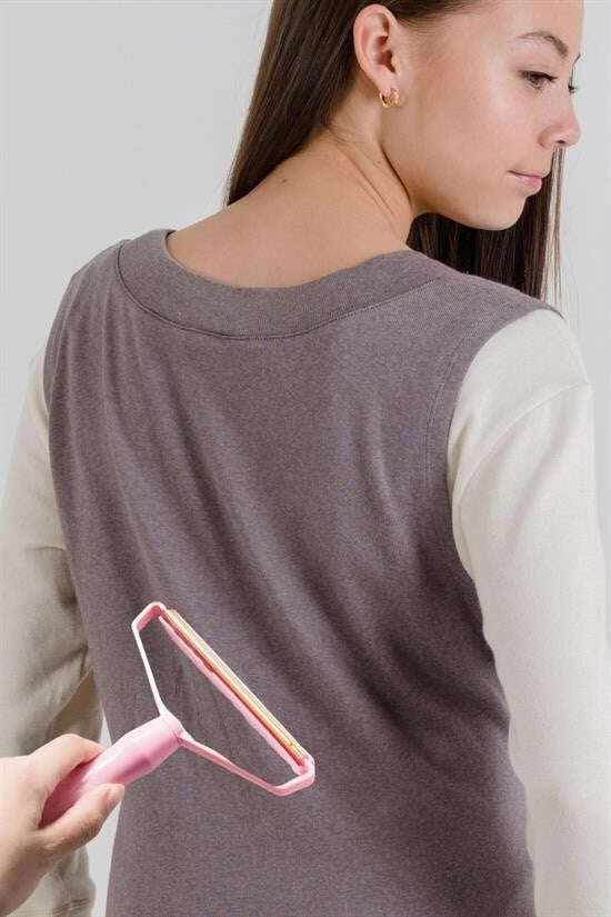 GENEL® Çift Taraflı Elbise Kazak Plastik Kumaş Tüy Alma ve Tiftik Temizleyici Toplayıcı Taşınabilir - UcuzaGeliyor