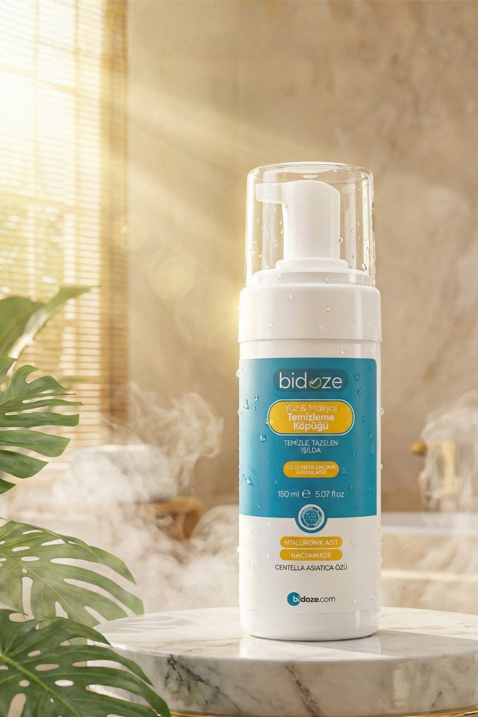 Bidoze Yüz & Makyaj Temizleme Köpüğü 150 Ml | Niacinamide, Centella ve Hyaluronik Asitli Arındırıcı Bakım