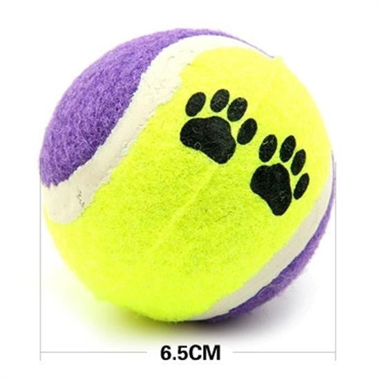 GENEL®  3lü Renkli Desenli Tenis Topu Kedi Köpek Oyuncağı - UcuzaGeliyor