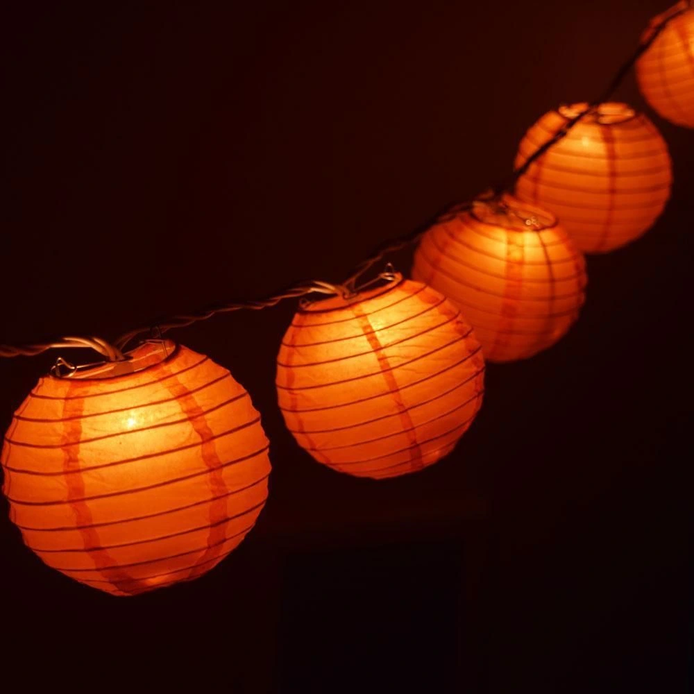 Dekoratif Çin Feneri - Kağıt Lamba - Turuncu