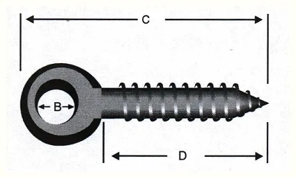 Delikli, Gözlü Vida 10 - 50 Adet
