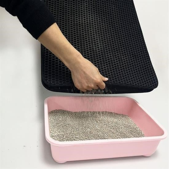 GENEL® Kedi Tuvalet Önü Kum Toplayıcı Temizleyici Elekli Gri Paspas - UcuzaGeliyor