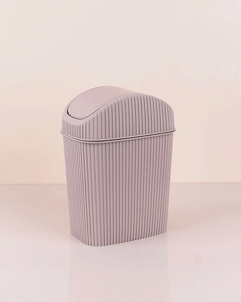 Döner Kapaklı Mini Çöp Kovası 2.5 Lt - Krem