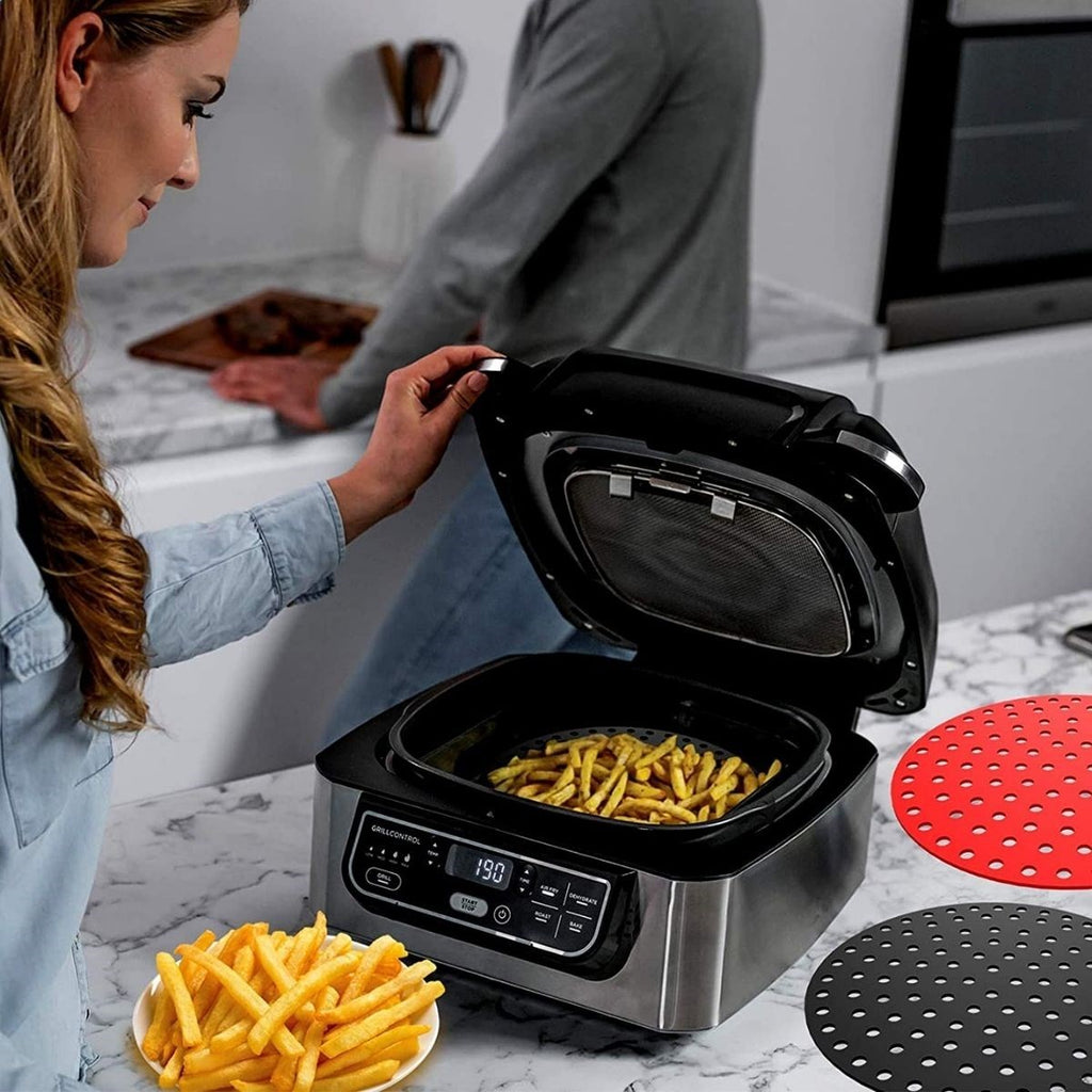 GENEL® Siyah Isıya Dayanıklı Yıkanılabilir Silikon Fırın Ve Airfryer Yuvarlak Model Pişirme Matı 23 Cm - UcuzaGeliyor