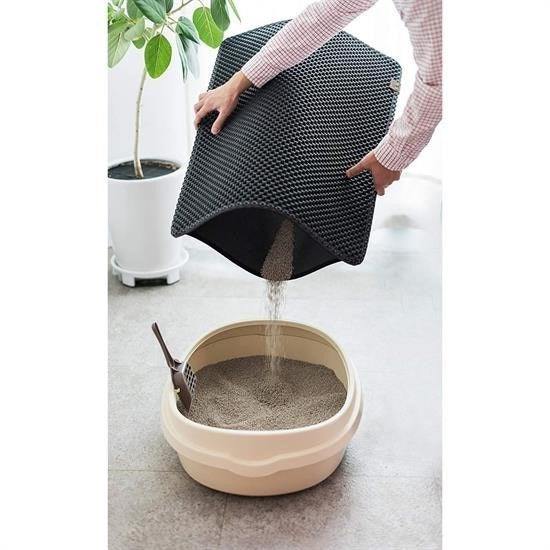 GENEL® Kedi Tuvalet Önü Kum Toplayıcı Temizleyici Elekli Gri Paspas - UcuzaGeliyor