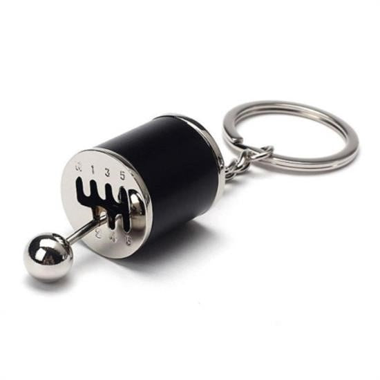 GENEL® Hareketli Araba Vites Anahtarlık Altı Hız Manuel Vites Dişli Shifter Topuzu Metal Anahtarlık - UcuzaGeliyor