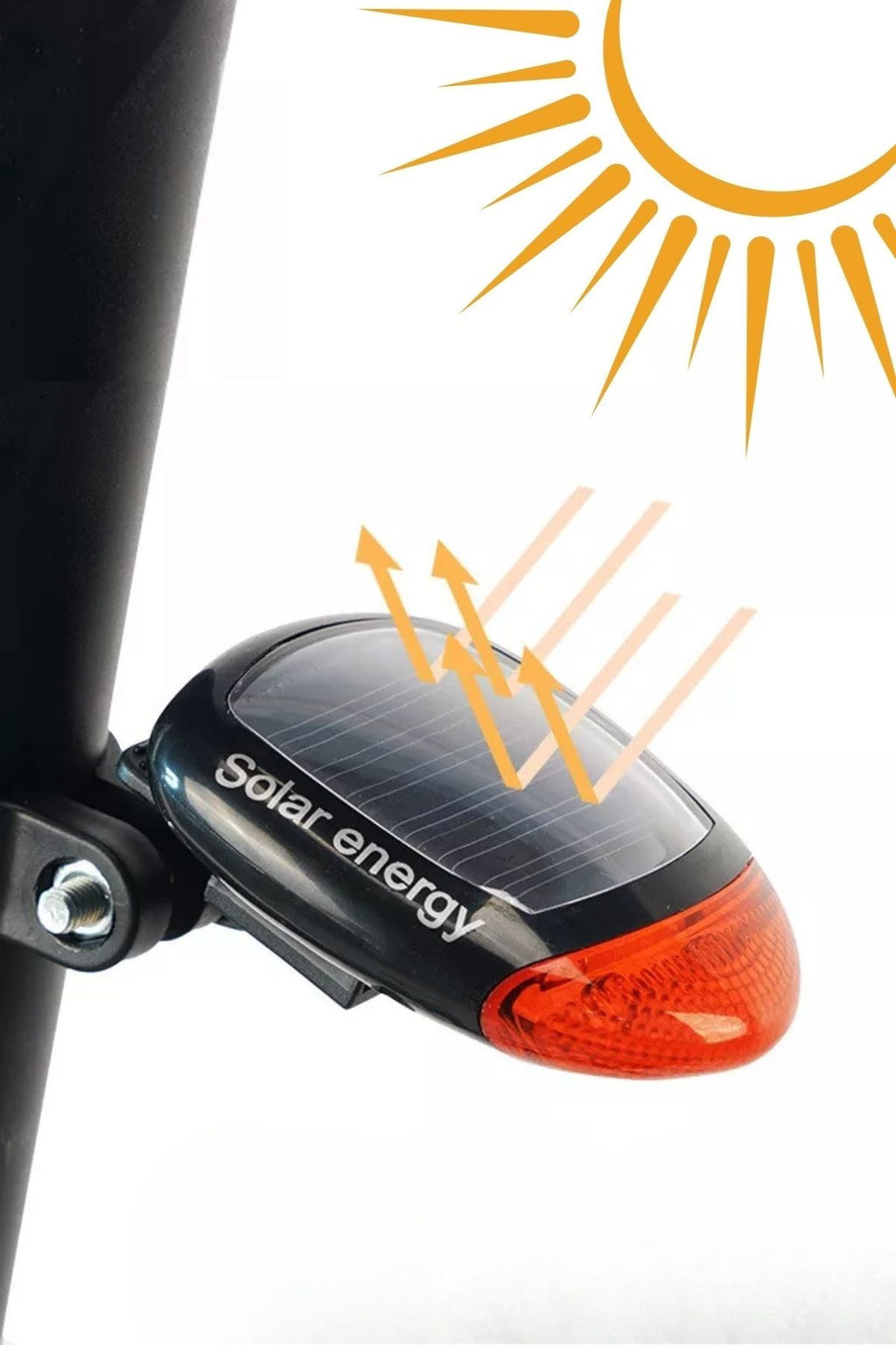 BUFFER® LED Güneş Enerjisi ile Şarj Edilebilir Bisiklet Kuyruk Lambası Solar Bisiklet Lambası