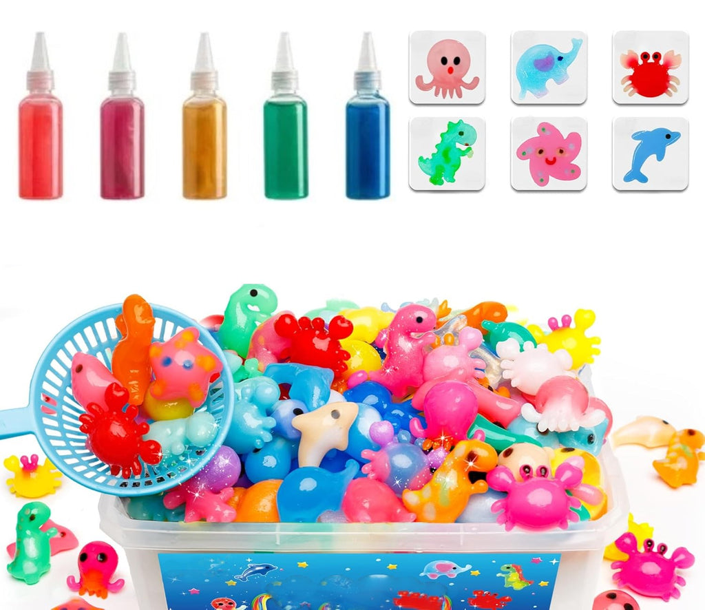 Magic Water Elf Aqua Gel Sihirli su oyuncak seti 5 renk jel şişe 6 kalıp