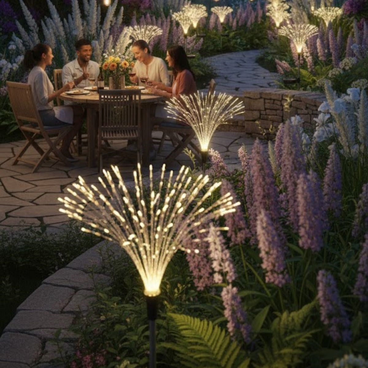 2 Adet Saçak Model Solar Bahçe Lambası - Güneş Enerjili LED Dış Mekan Aydınlatma, Otomatik Sensörlü Dekoratif Işık