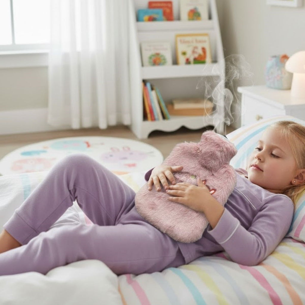 Mutlu Robot Hayvan Figürlü Pembe Peluş Sıcak Su Torbası 1 Lt - Yumuşak Kılıf, Uzun Süre Sıcak Tutan Termal Su Torbası