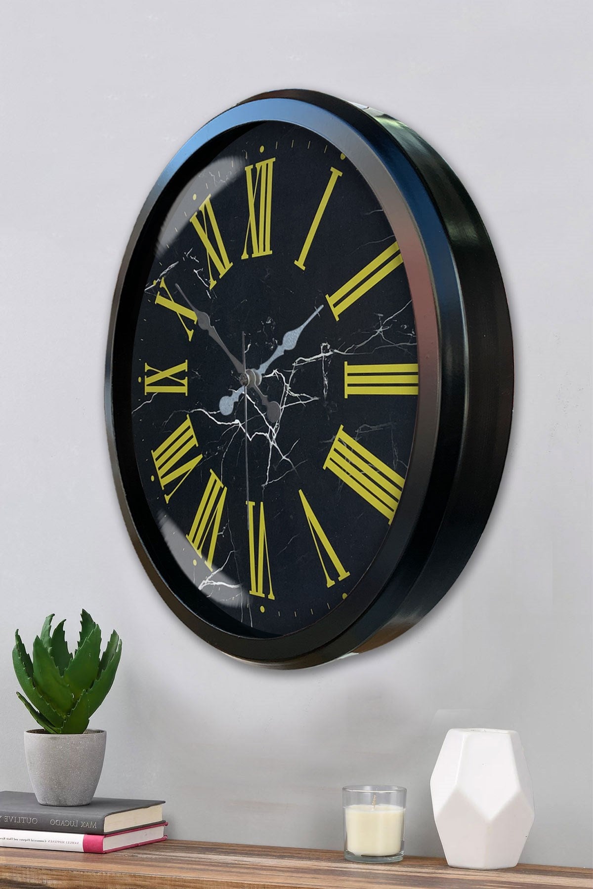 Zentime 52 Cm Siyah Modern Duvar Saati