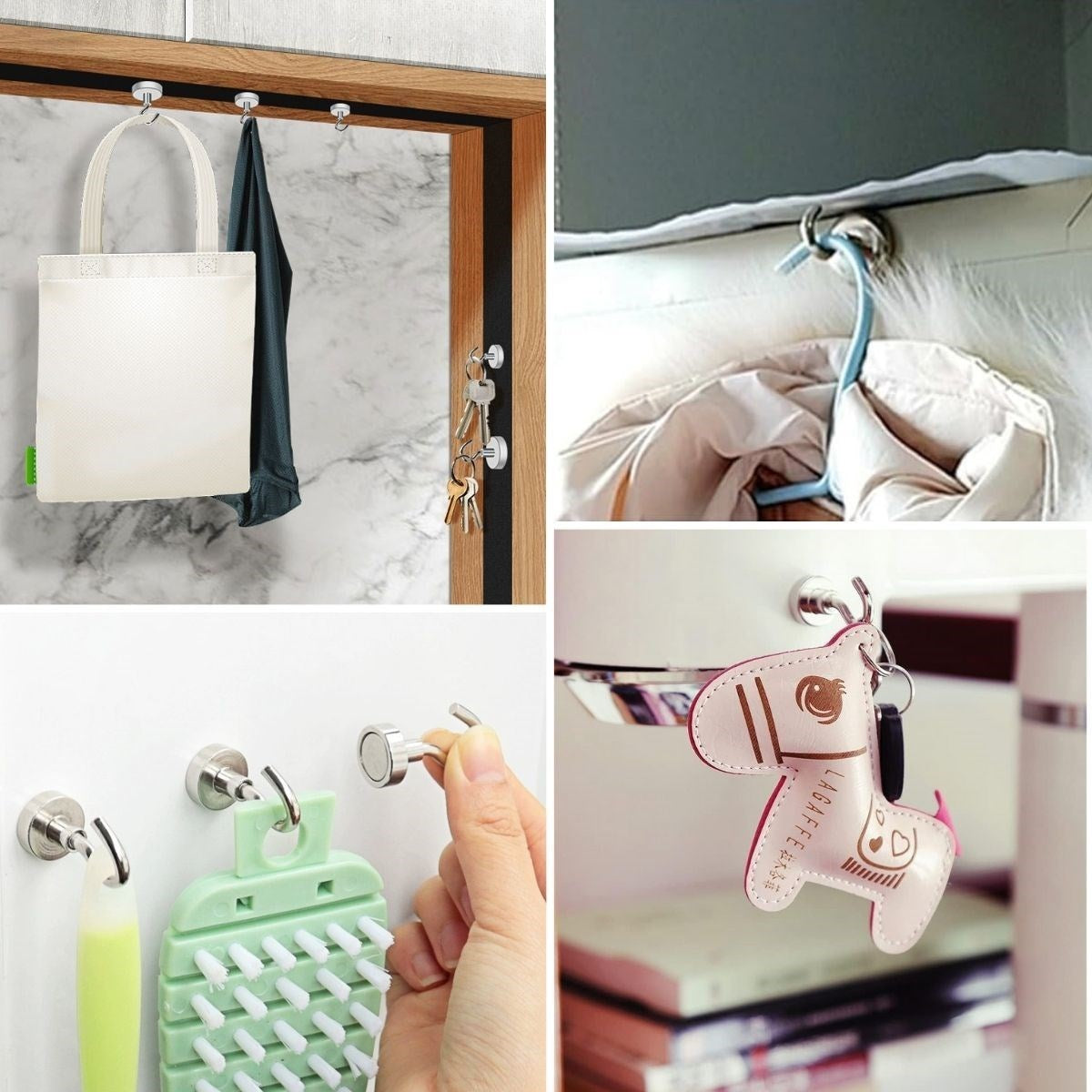 GENEL® Güçlü Manyetik Mutfak,Banyolar İçin Çok Amaçlı 2'li Magnet Askı - UcuzaGeliyor