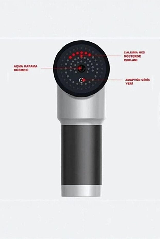 Yeni Nesil Masaj Tabancası 4 Başlıklı Sporcu Şarjlı Kablosuz Bacak Ayak Masaj Aleti Tabancası