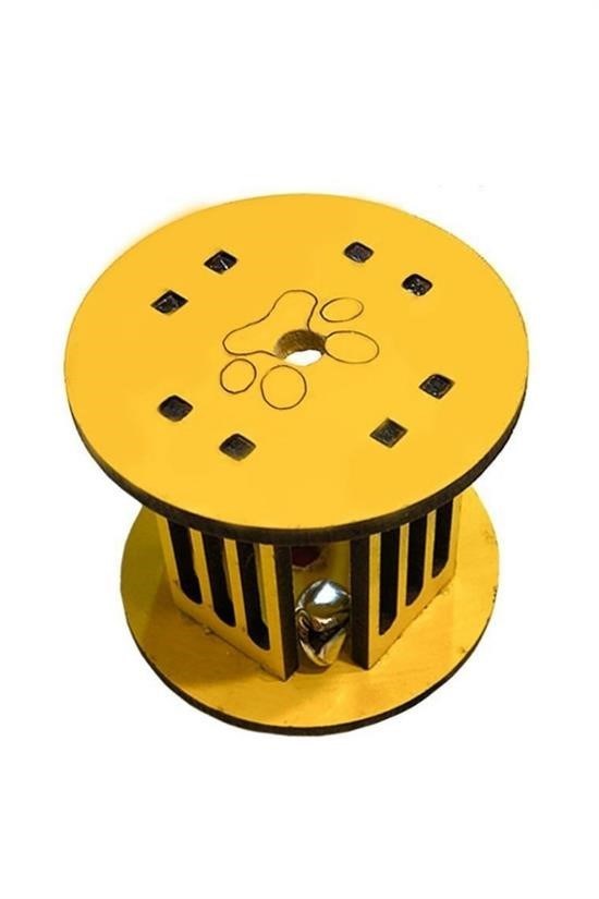 BUFFER®  Mini Silindir Eğlenceli Renkli Sağlam Küçük Pati İzi Şekilli Kedi Oyuncağı - UcuzaGeliyor