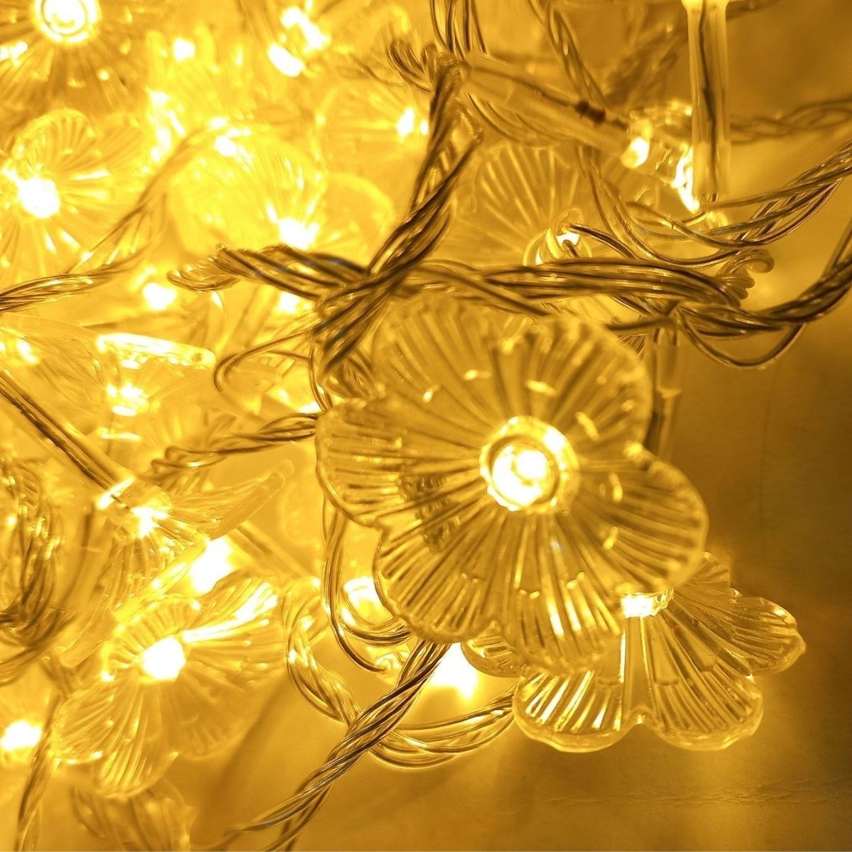 Çiçek Desenli 3.5 Metre USB LED Işık - 20 LED li Dekoratif Ortam Aydınlatması