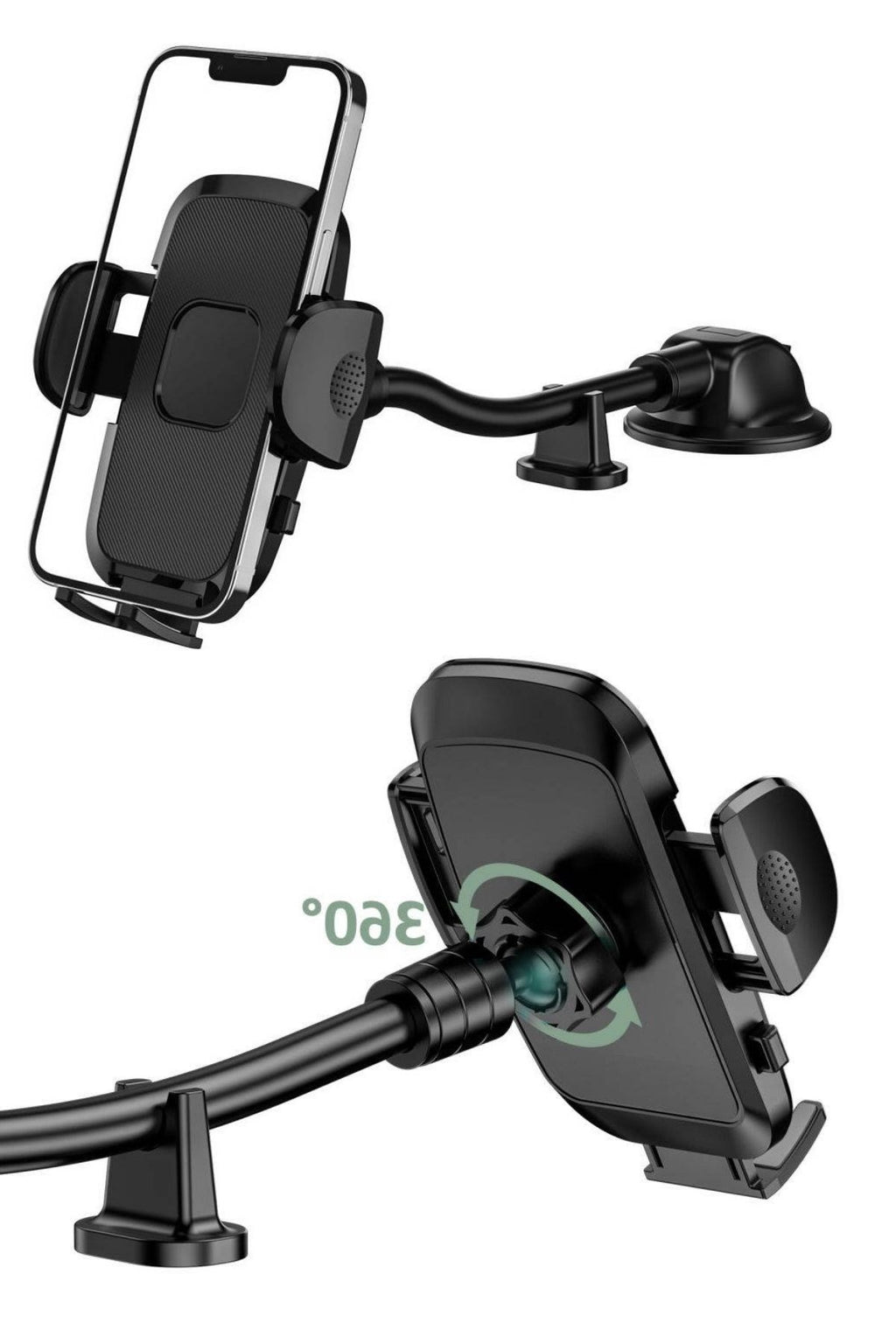 BUFFER® Ayarlanabilir Vakum Kilitli Cam Ve Torpidoya Takılabilen Telefon Tutucu