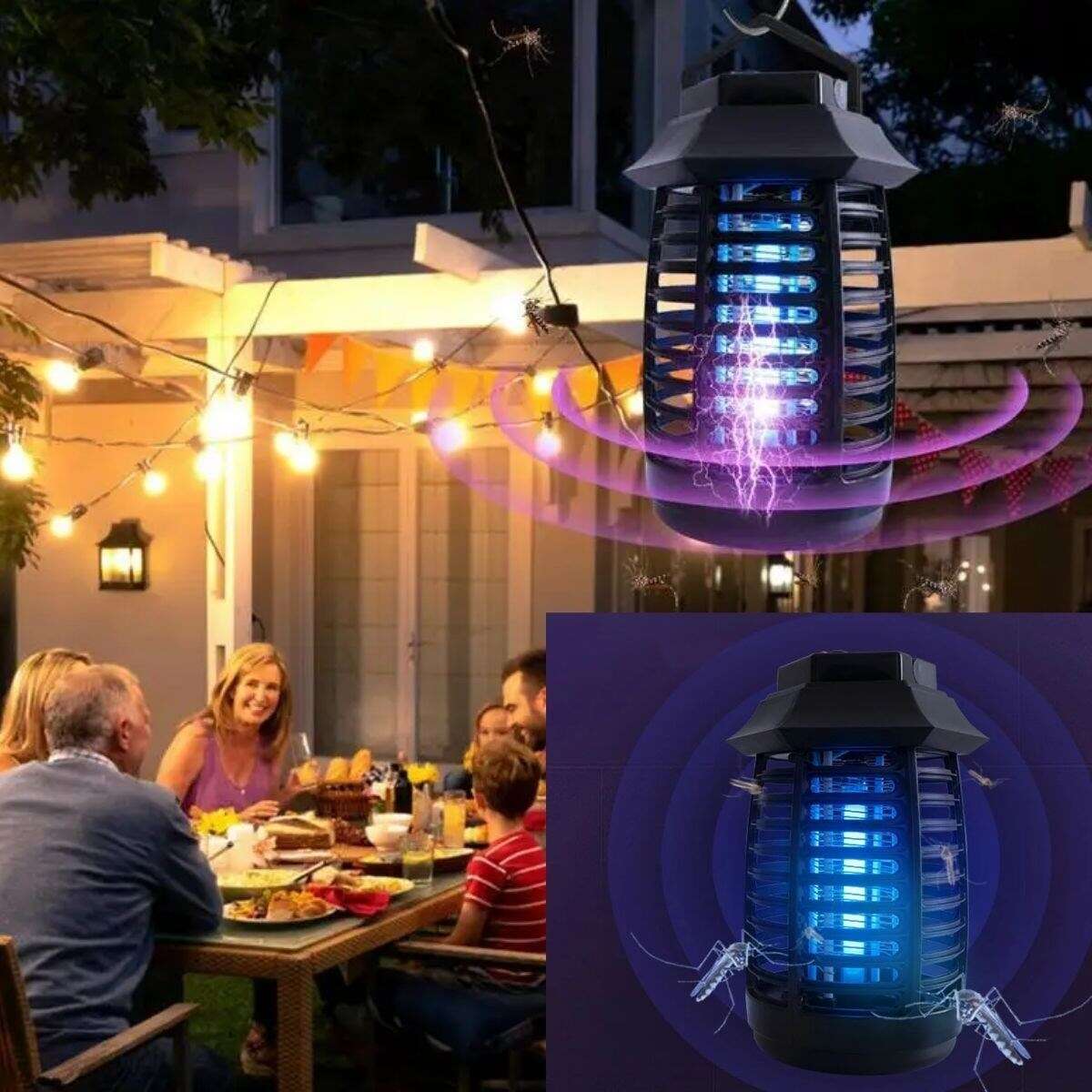 GENEL® Tutma ve Asma Saplı Ledli Sinek Makinası 2W Sinek Öldürücü UV Mor Işıklı Aparat - UcuzaGeliyor