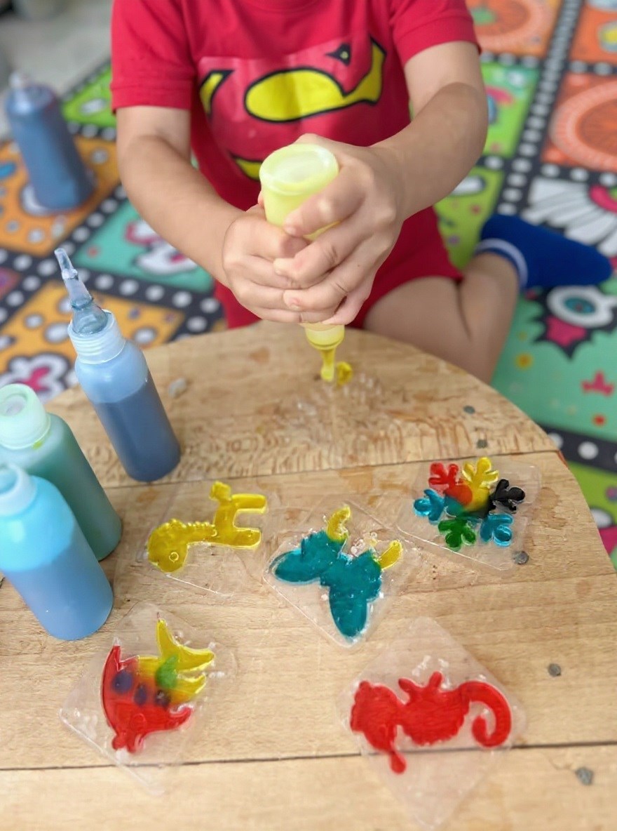 Elf Aqua Gel Sihirli su oyuncak seti 5 renk jel şişe 6 kalıp