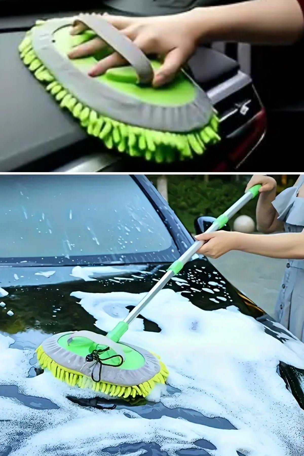 BUFFER® Yedek Mikrofiber Bezli Oto Yıkama Mop Seti