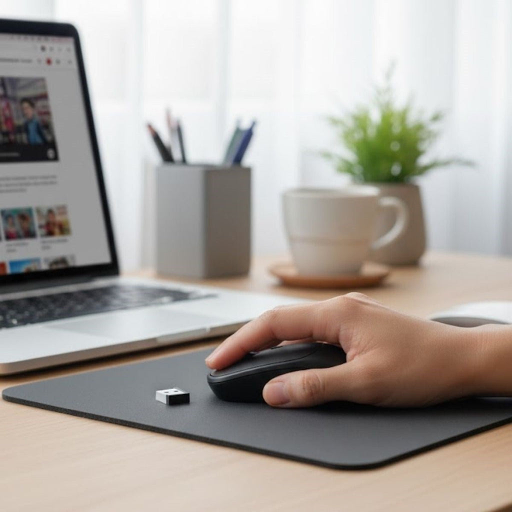 BUFFER® Siyah Renkli Ergonomik Sessiz Kablosuz Mouse - USB Alıcılı, Ofis ve Oyun İçin Konforlu Bilgisayar Faresi MS6310 - UcuzaGeliyor