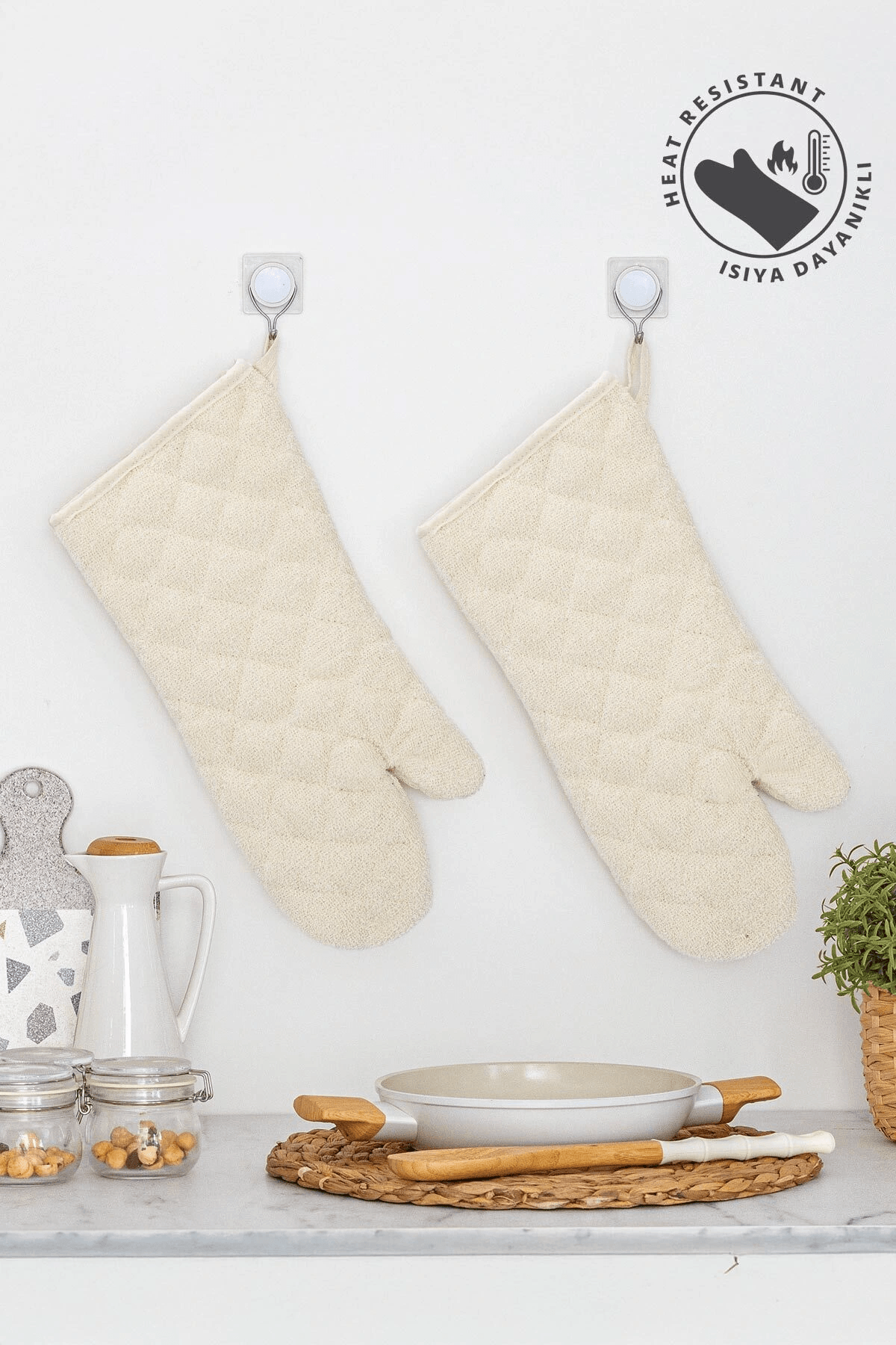 Fırın Eldiveni Isıya Dayanıklı Termo Astarlı Lüx Fırın Eldiveni