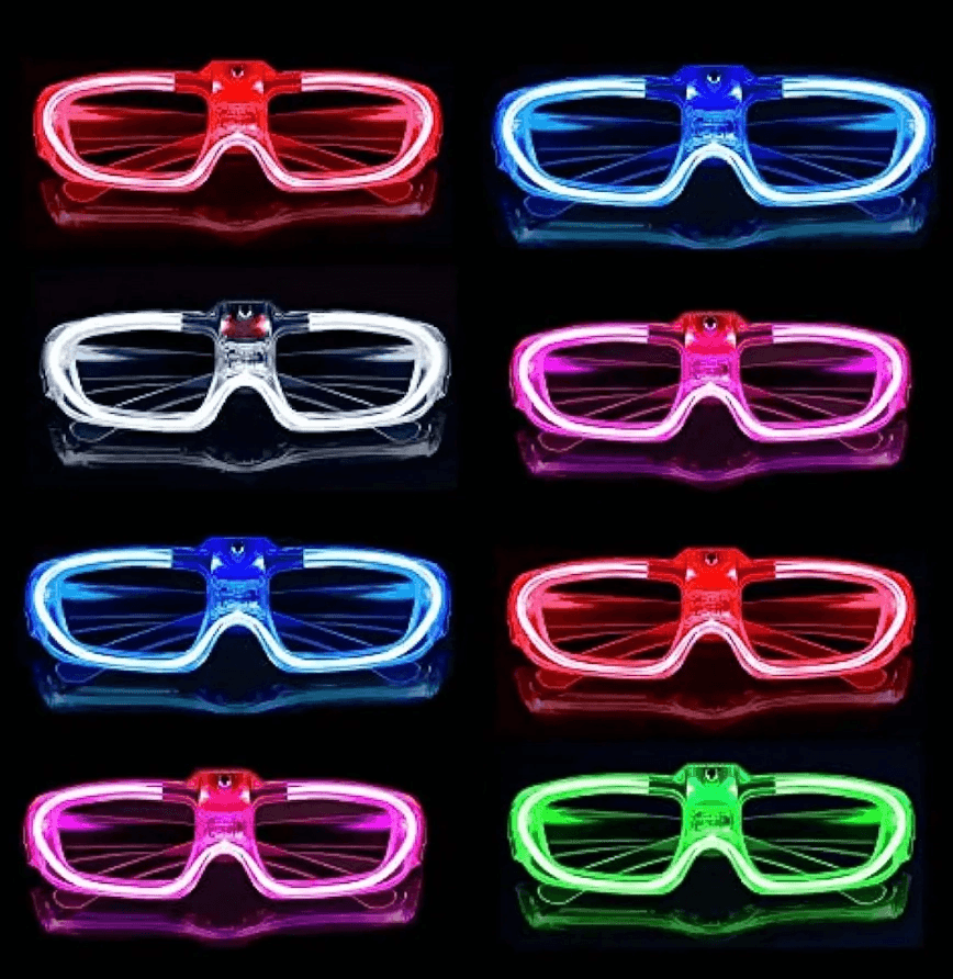 Glow Model 3 Farklı Fonksiyonlu Işıklı Parti Gözlüğü Karışık Renk 12 Adet