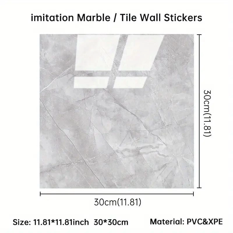 Gri Mermer Desen Duvar Sticker (30*30)