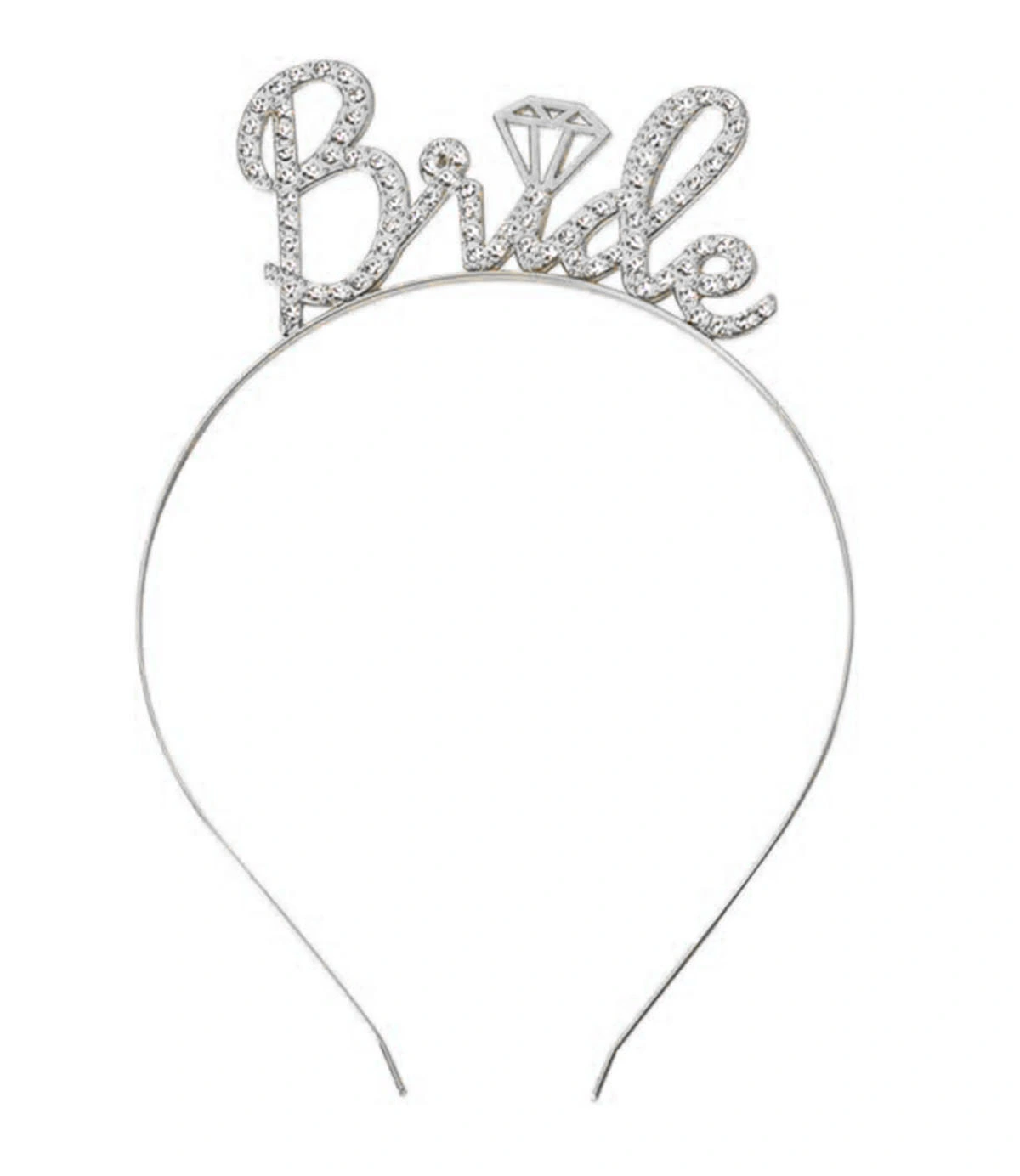 Gümüş Renkli Taşlı 'bride' Gelin Tacı - El Yazısı Yazı Tipiyle