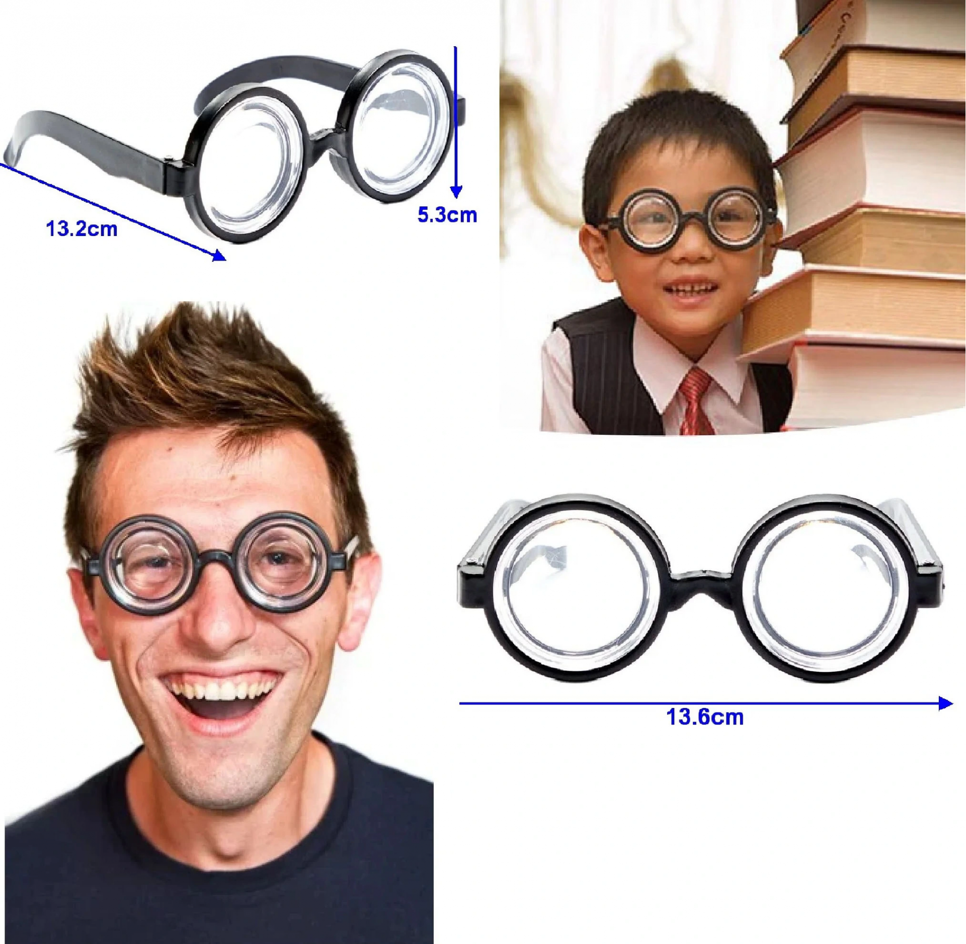 İnek Öğrenci Gözlüğü Şaka Gözlüğü