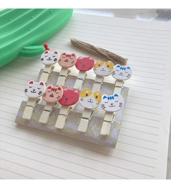 İpli Mandallı Kedili Fotoğraf Albümü Kedi Kafası Şekilli Mandal