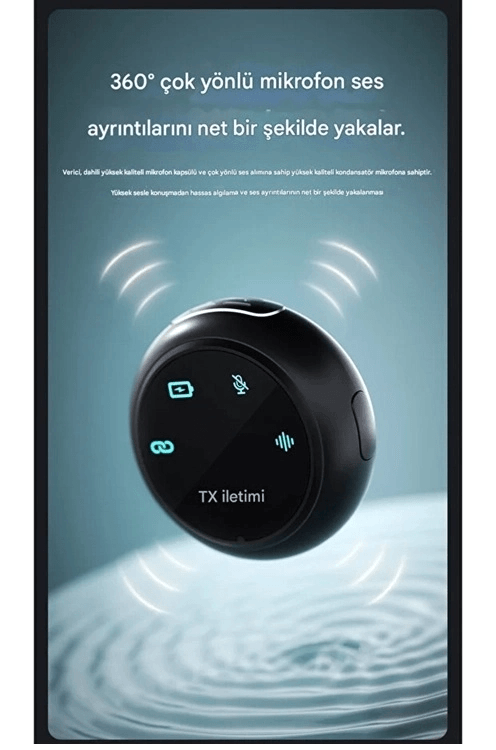 Kablosuz Profesyonel İkili Yayın Yaka Mikrofonu Şarj Kutu Mıknatıslı Typce Lightning Çıkış Mikrofon