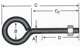 Kapalı Metrik Kanca M5 / 21x100 - 100 Adet
