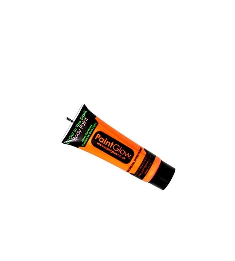 Karanlıkta Parlayan Fosforlu Neonlu Glow Parti Yüz Boyası Vücut Kremi Turuncu Renk