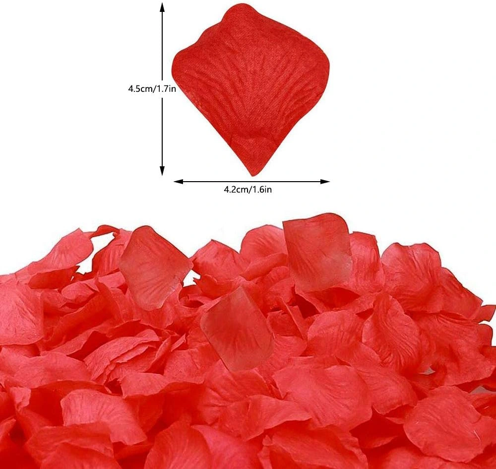 Kırmızı Renk Gül Yaprağı Şekilli Konfeti - 5 Paket 500 Adet