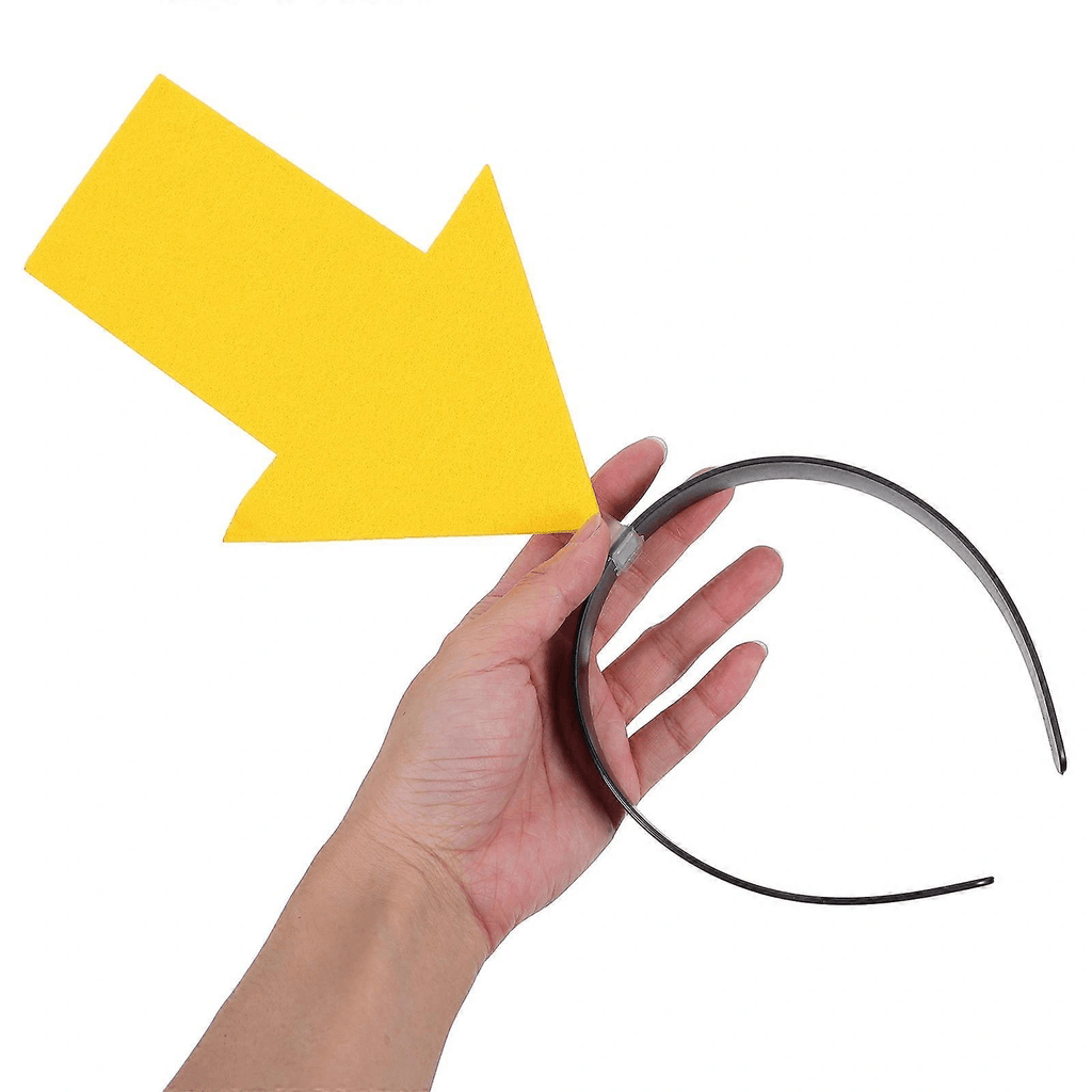 Kişiselleştirilebilir Ok Taç - Üzerine Yazı Yazılabilen Parti Tacı Sarı Renk