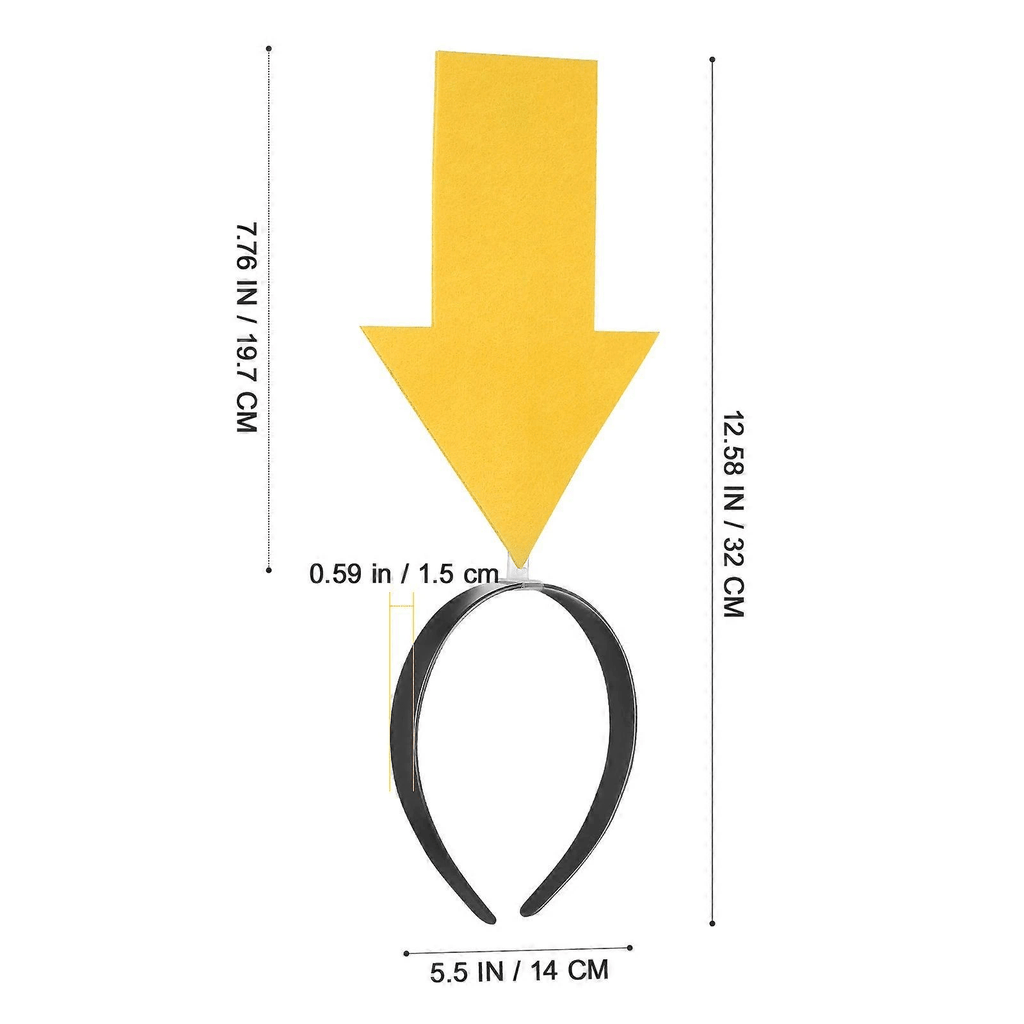 Kişiselleştirilebilir Ok Taç - Üzerine Yazı Yazılabilen Parti Tacı Sarı Renk